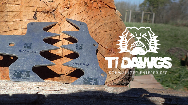Ti-DAWGS chainsaw felling spikes felling dogs